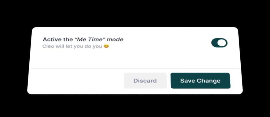 Scheduling personal time breaks in Cleo study planner