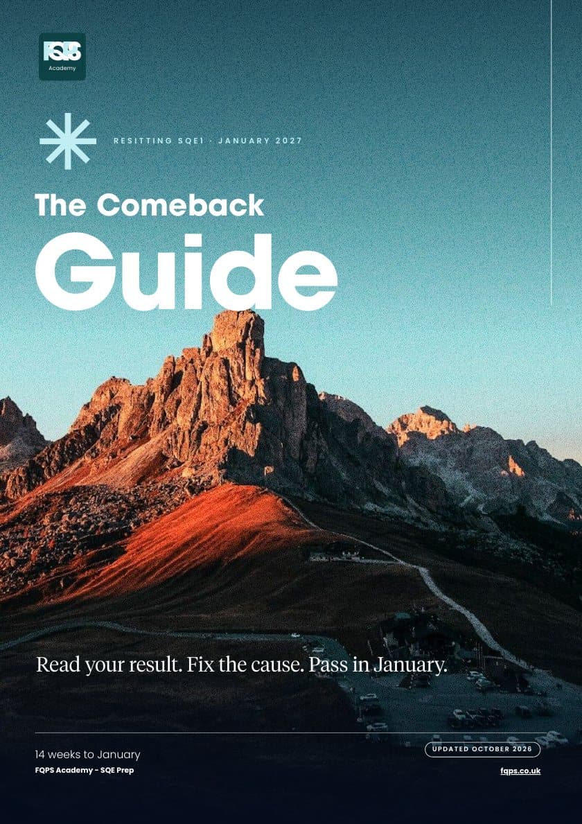 Cover of Resitting SQE1: The Comeback Guide