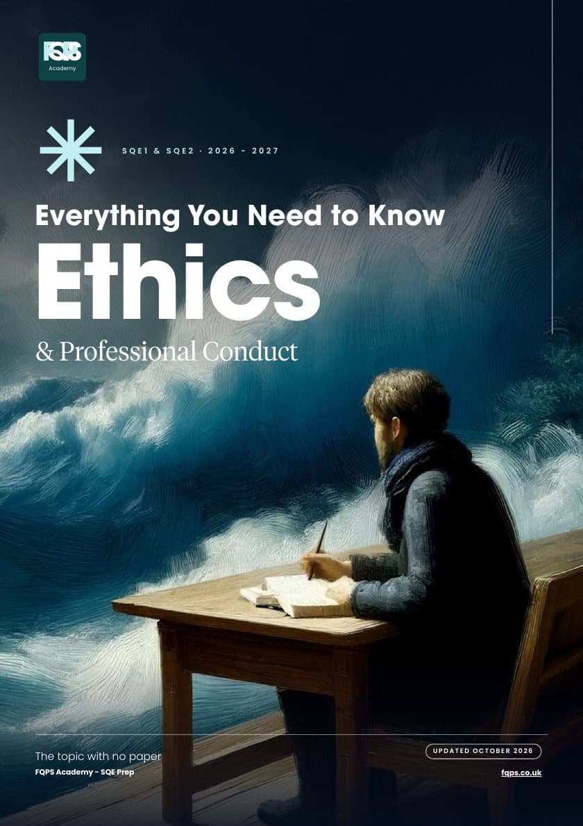 Cover of the free FQPS guide: Ethics and Professional Conduct for the SQE