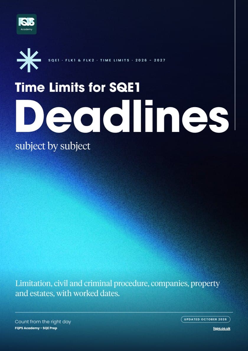 Cover of the free FQPS guide: Time Limits for SQE1