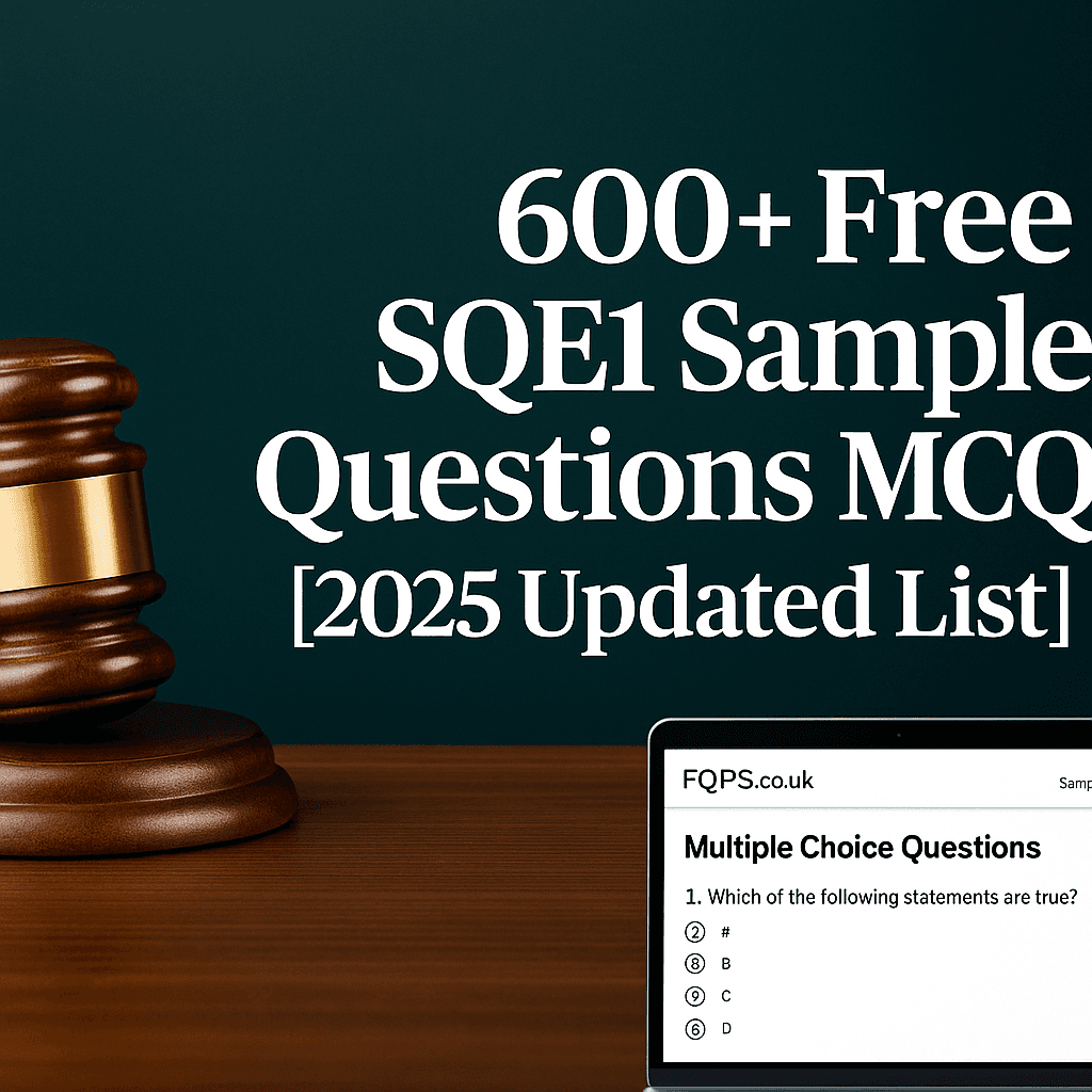 600+ Free SQE1 Sample Questions MCQ [2025 Updated List]