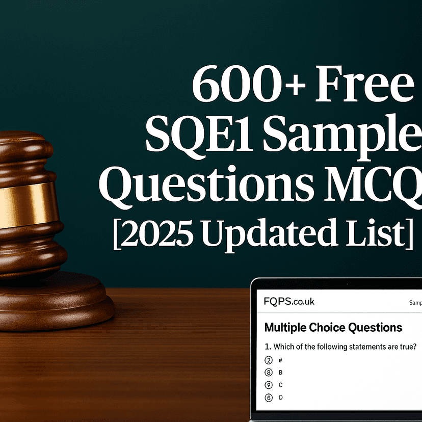 600+ Free SQE1 Sample Questions MCQ [2025 Updated List] | FQPS Academy