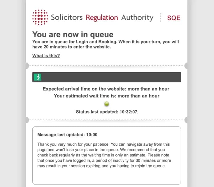 Register at the SQE website with the SRA and Kaplan.