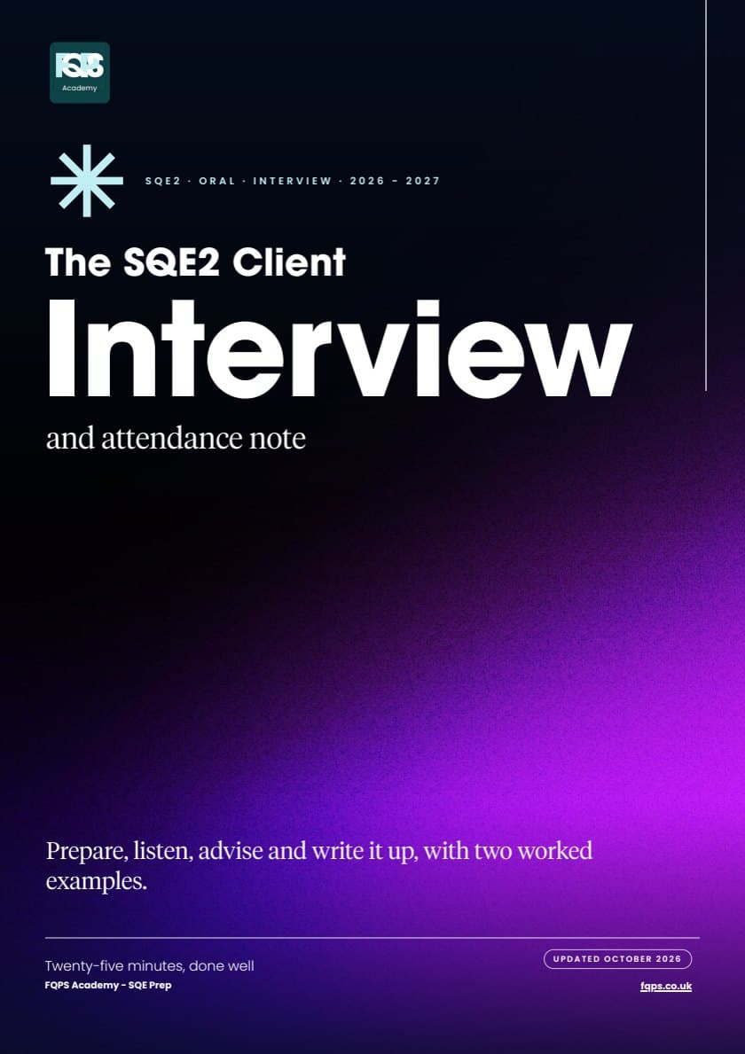 The SQE2 Client Interview and Attendance Note