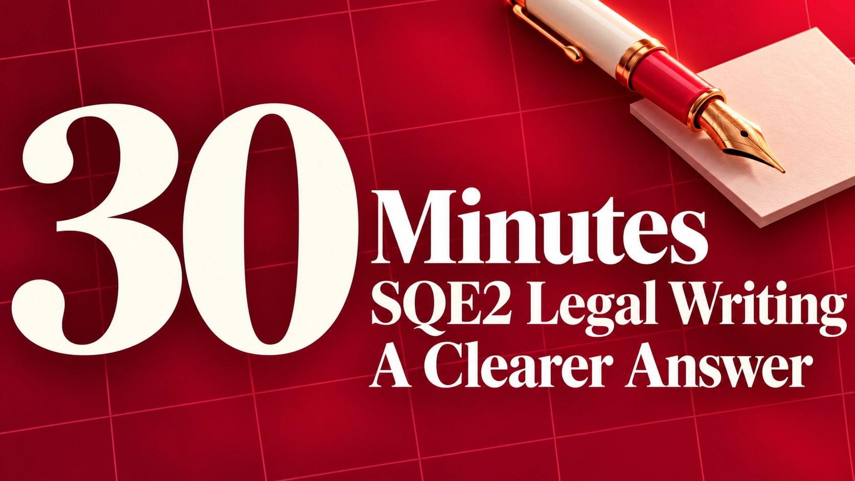 SQE2 Legal Writing: A 30-Minute Mock Routine